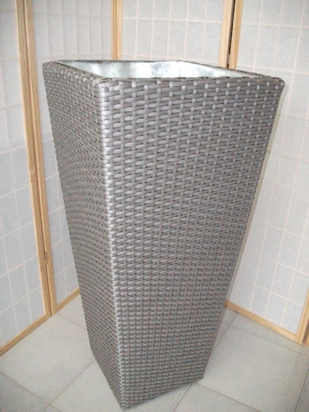 01675/G PORTAVASO GRIGIO RATTAN SINTETICO 01675/G PORTAVASO GRIGIO RATTAN SINTETICO